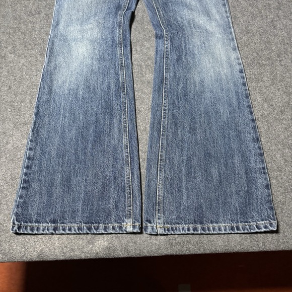 OOTJ ORGN Seoul Womens Medium Wash Flare Jeans Size 26 Y2K Retro Indie - Picture 2 of 11